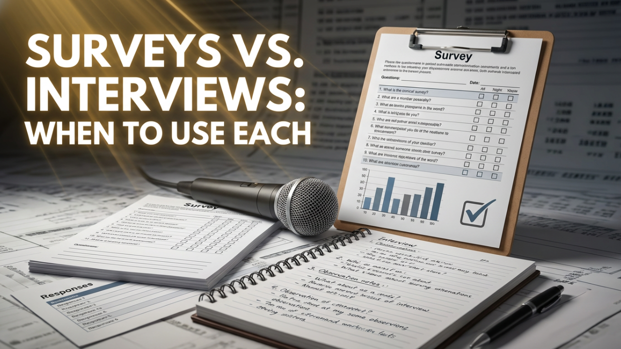 Surveys vs. Interviews